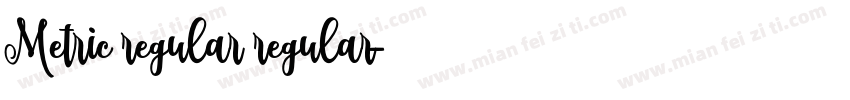 Metric regular regular字体转换